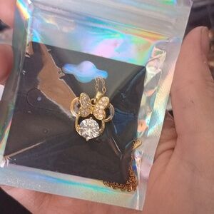 ♥️Individually $10 Or Bundle 3/$26 Minnie Mouse Gold Disney Inspired Necklace 💛
